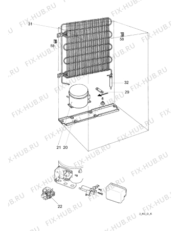 Взрыв-схема холодильника Premiere KS51142 - Схема узла Cooling system 017